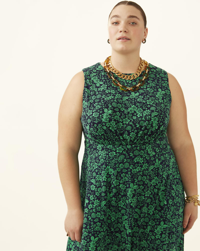 Plus size green midi dress online